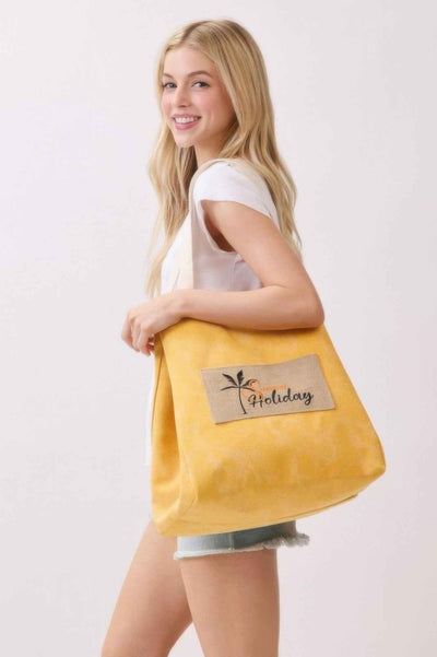 2 In 1 Shoulder & Bucket Style Vintage Canvas Tote