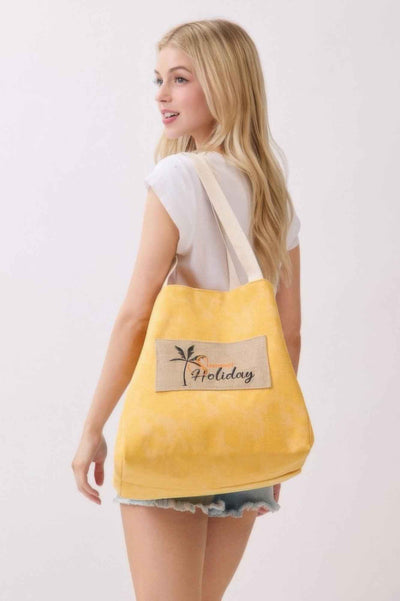 2 In 1 Shoulder & Bucket Style Vintage Canvas Tote