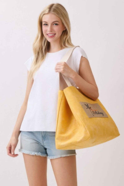 2 In 1 Shoulder & Bucket Style Vintage Canvas Tote