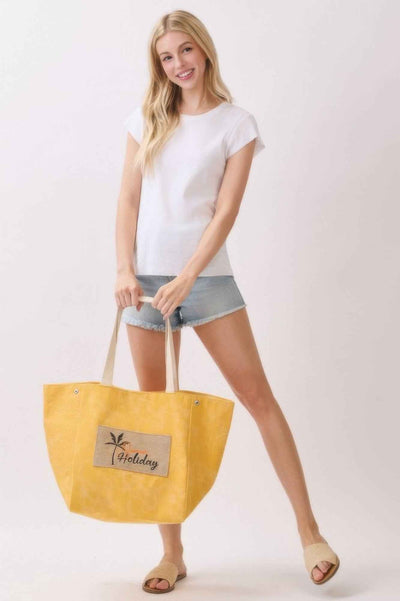 2 In 1 Shoulder & Bucket Style Vintage Canvas Tote