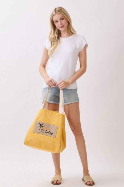 2 In 1 Shoulder & Bucket Style Vintage Canvas Tote