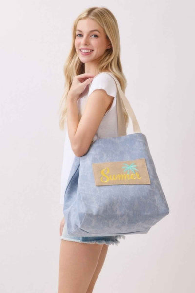 2 In 1 Shoulder & Bucket Style Vintage Canvas Tote