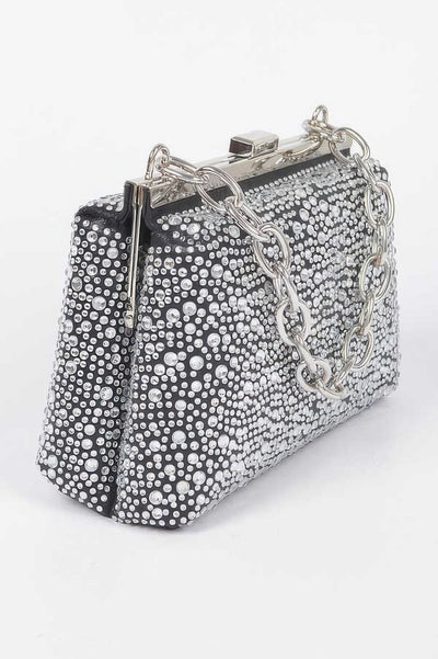 Hotfix Rhinestone Clutch - Prom Handbag