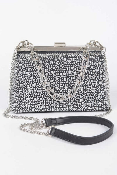Hotfix Rhinestone Clutch - Prom Handbag