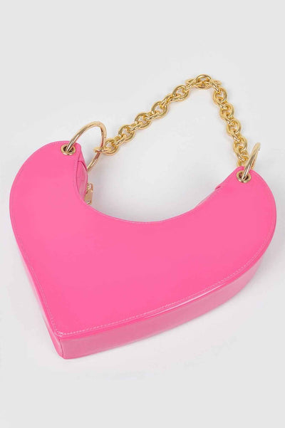 Heart Shape Handle Clutch - Oversized Statement Bag