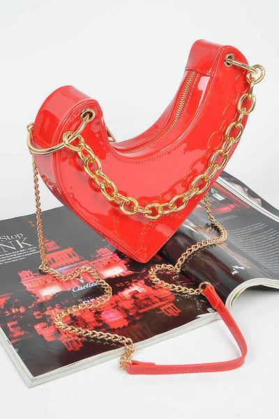 Heart Shape Handle Clutch - Oversized Statement Bag