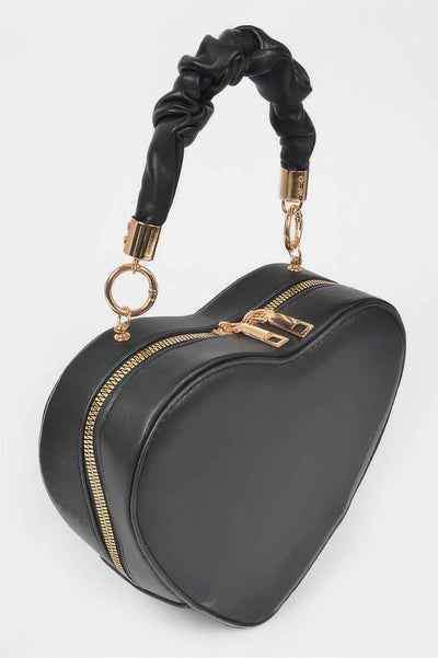 Heart Shape Top Handle Bag - Fun Stylized Purse