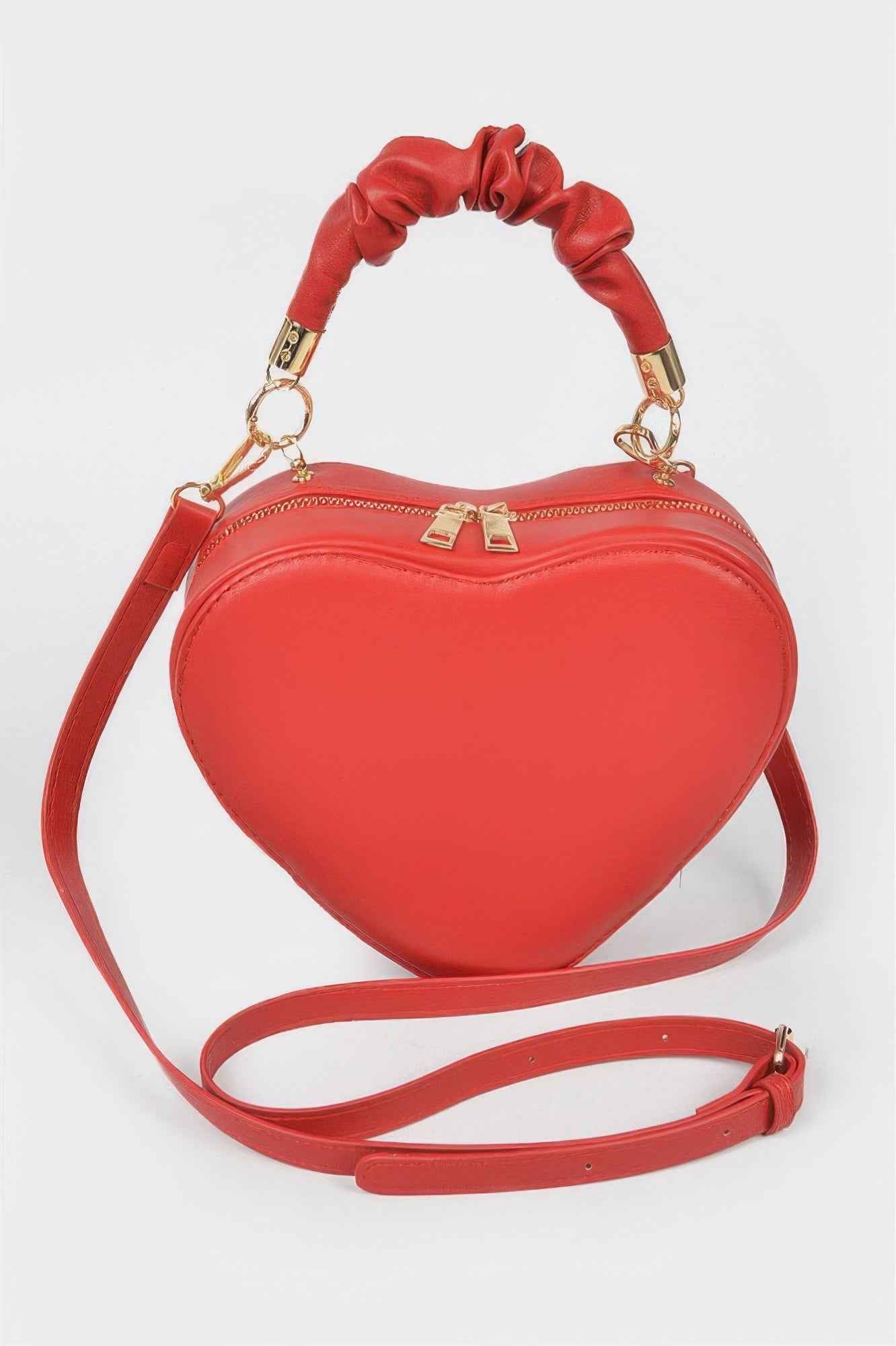 Heart Shape Top Handle Bag - Fun Stylized Purse