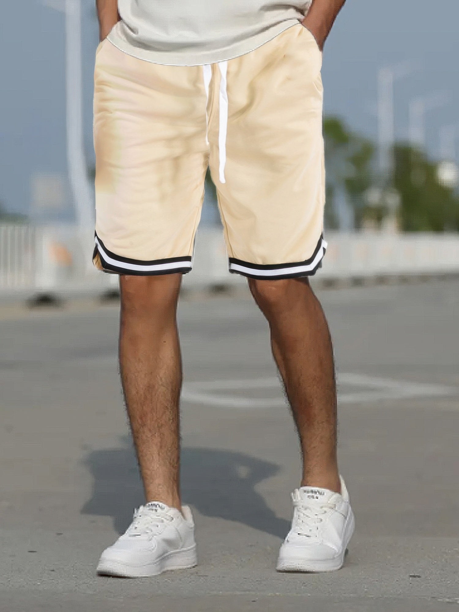 Men's Solid Athletic Basketball Sports Shorts