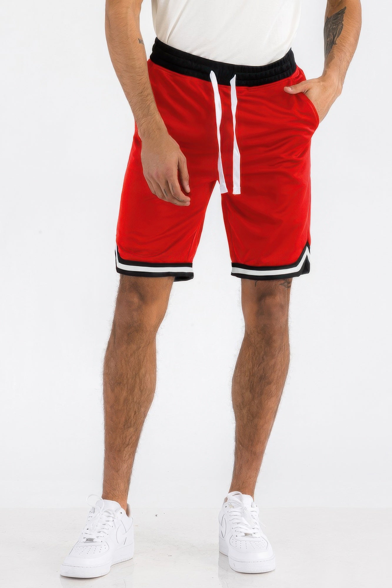 Men's Solid Athletic Basketball Sports Shorts