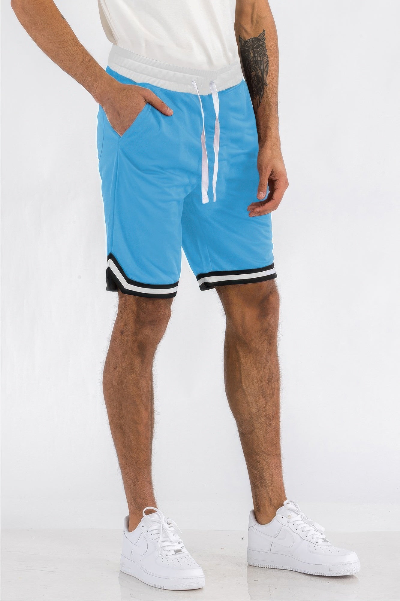 Men's Solid Athletic Basketball Sports Shorts