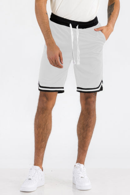 Men's Solid Athletic Basketball Sports Shorts