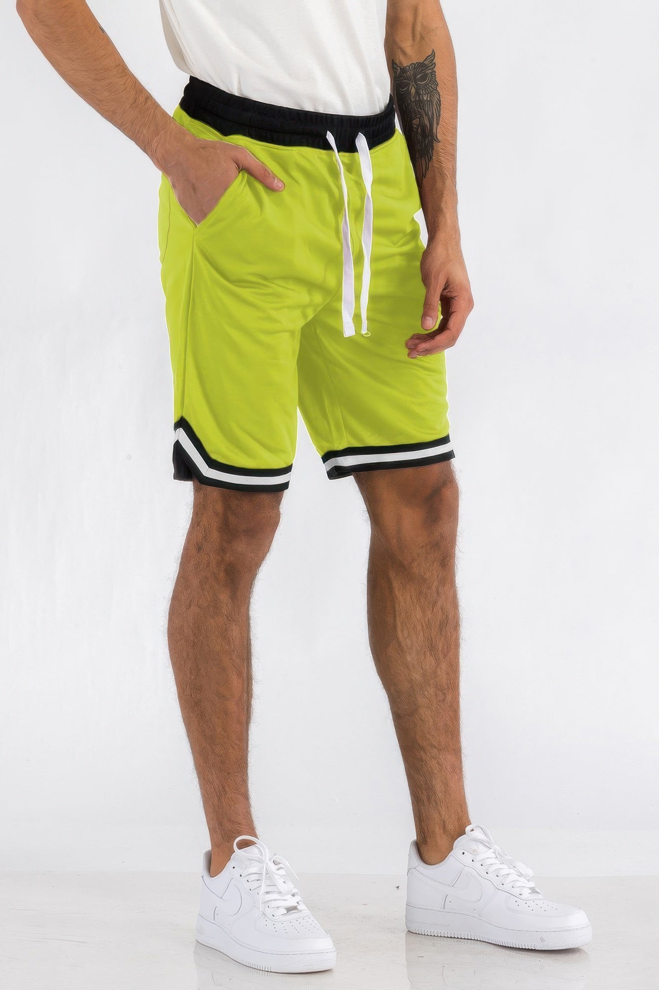 Men's Solid Athletic Basketball Sports Shorts