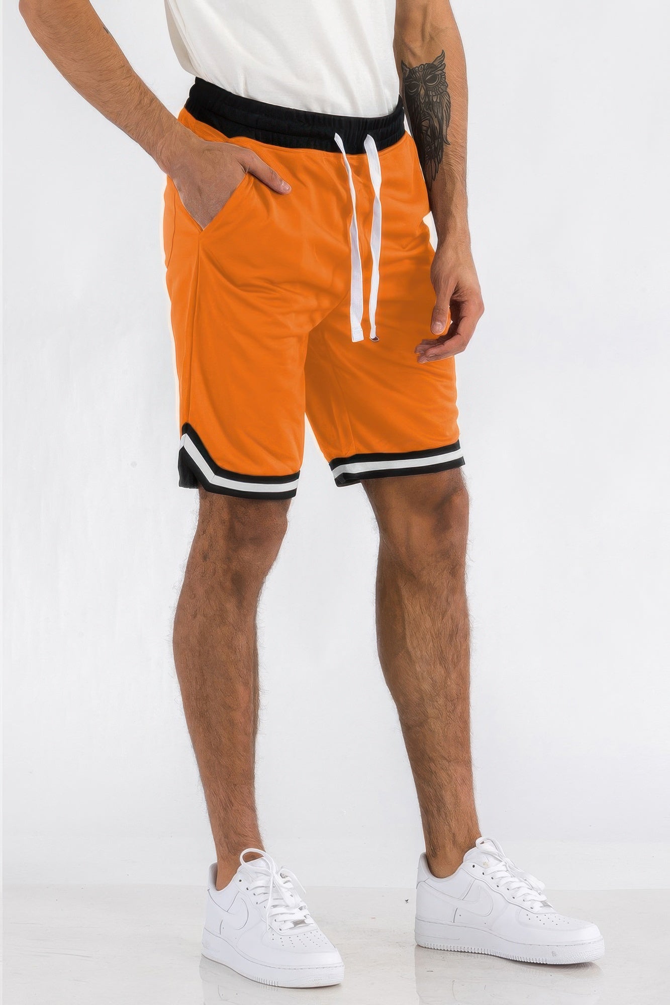 Men's Solid Athletic Basketball Sports Shorts