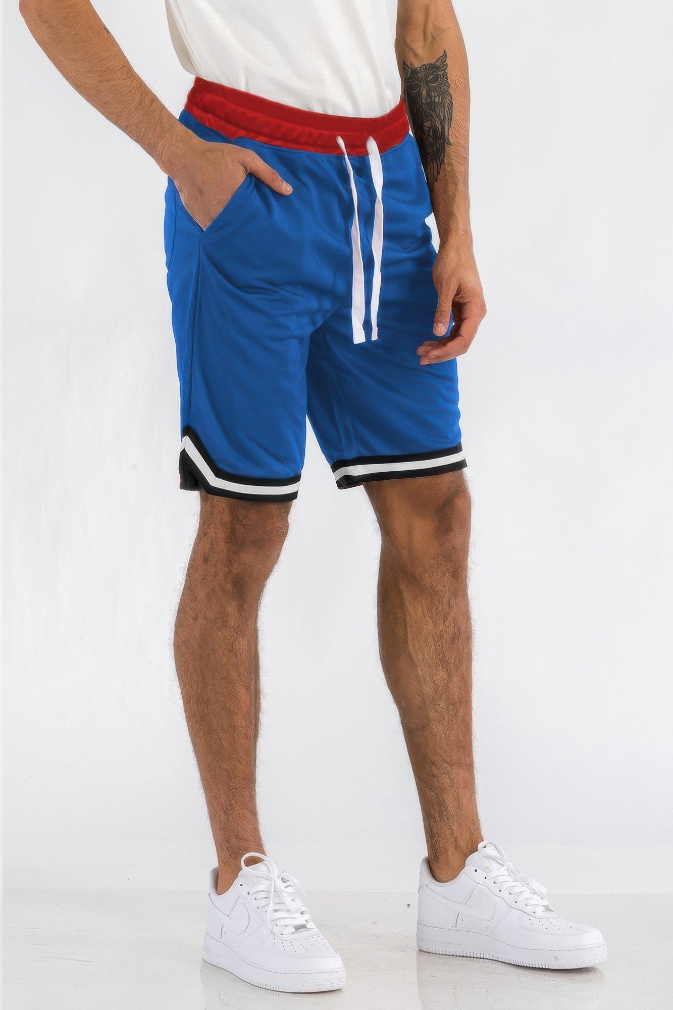 Men's Solid Athletic Basketball Sports Shorts