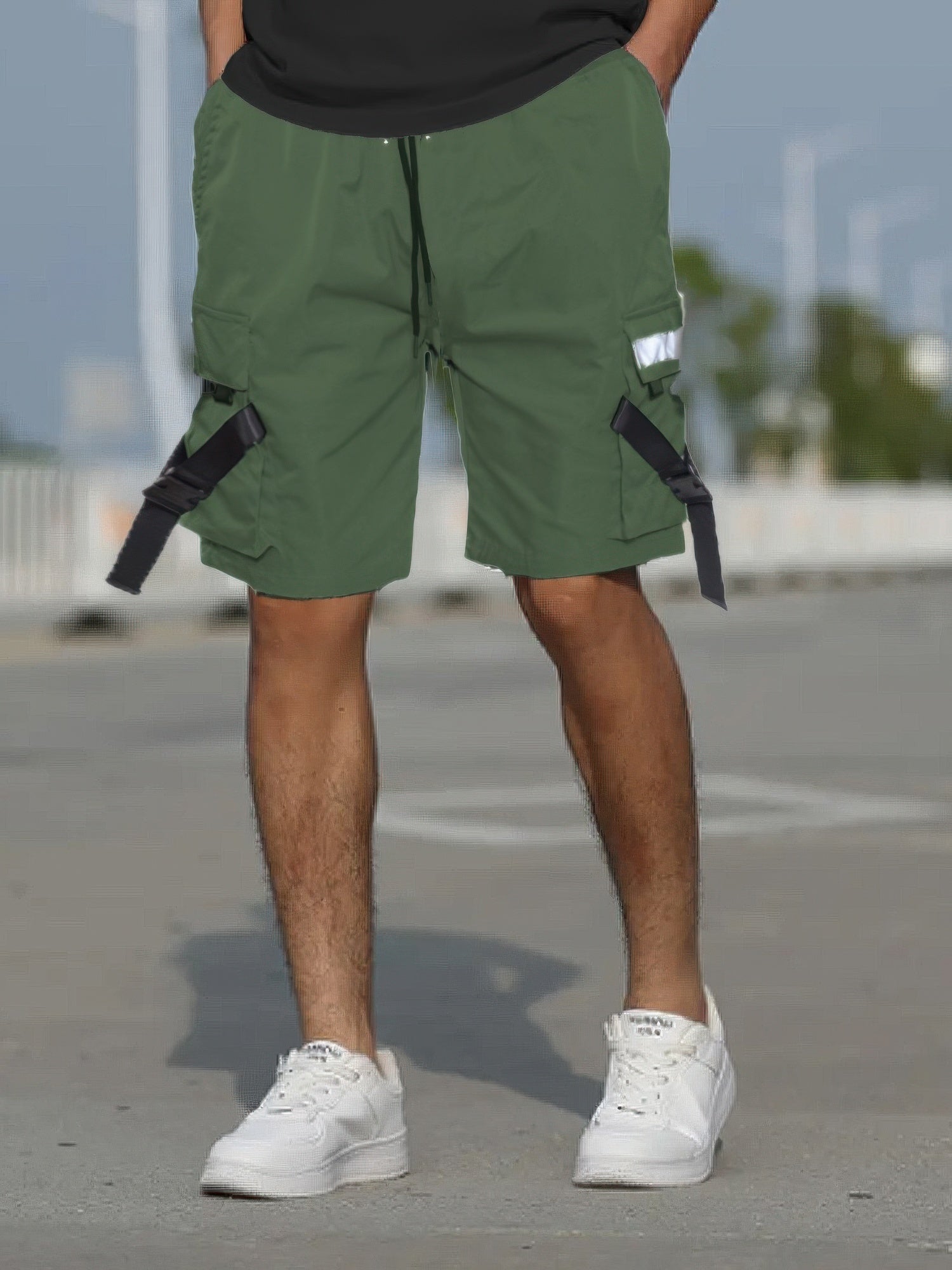 Men's Casual Tactical Shorts With Straps