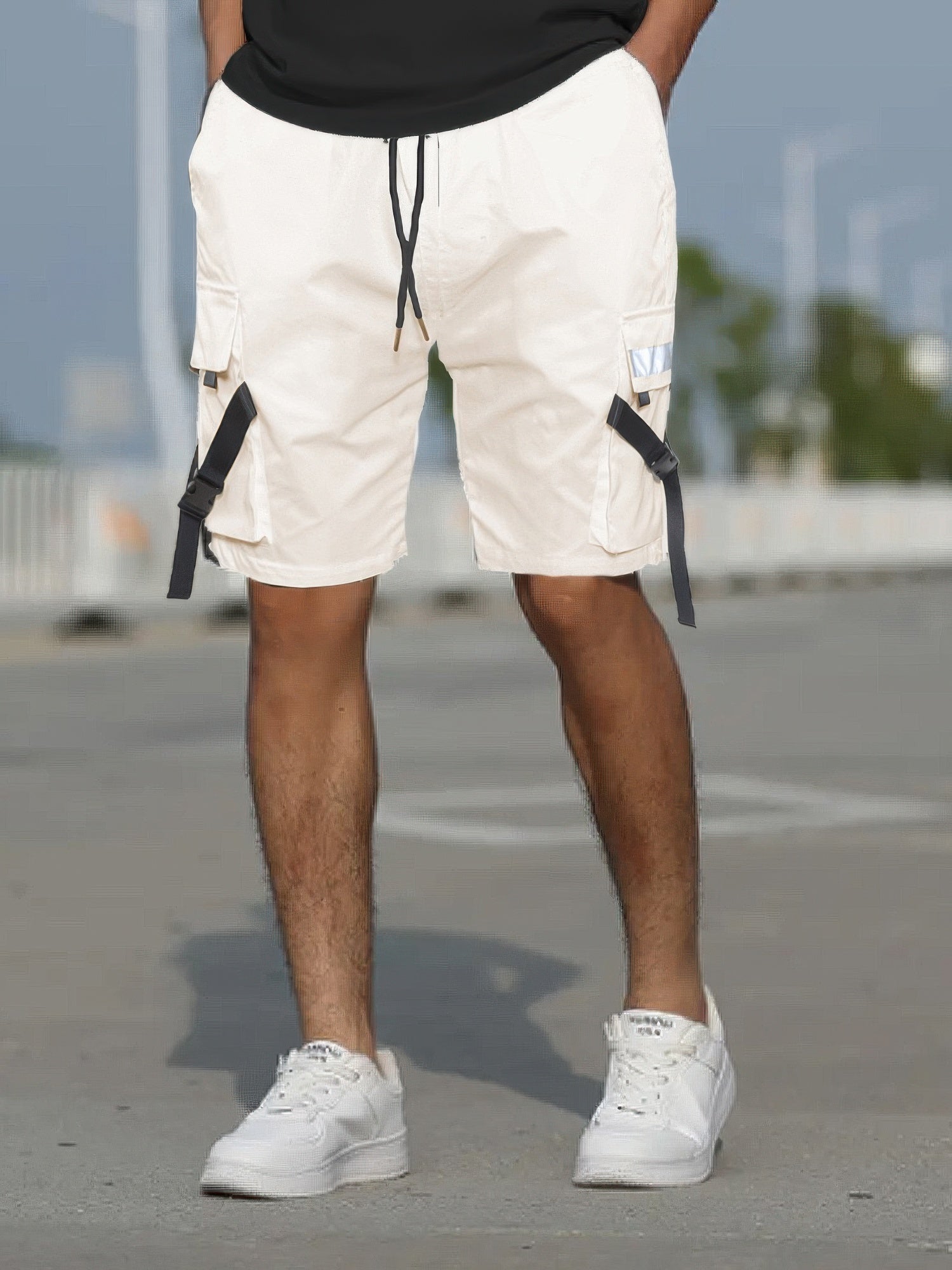 Men's Casual Tactical Shorts With Straps