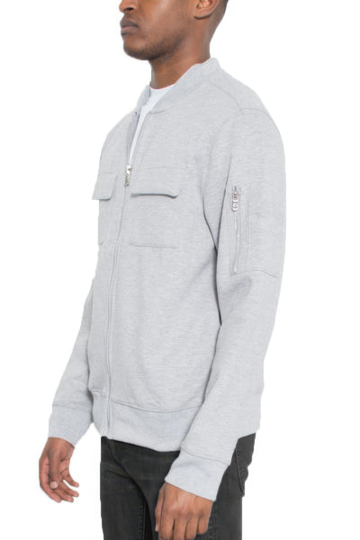 Zip-Up Jacket - Lightweight Cotton Men's Casual - Fashions Envy