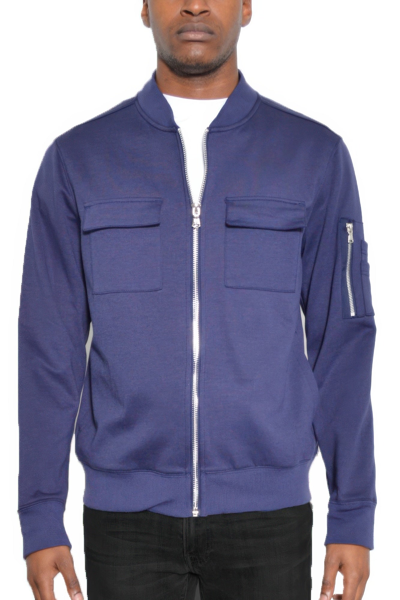 Zip-Up Jacket - Lightweight Cotton Men's Casual - Fashions Envy