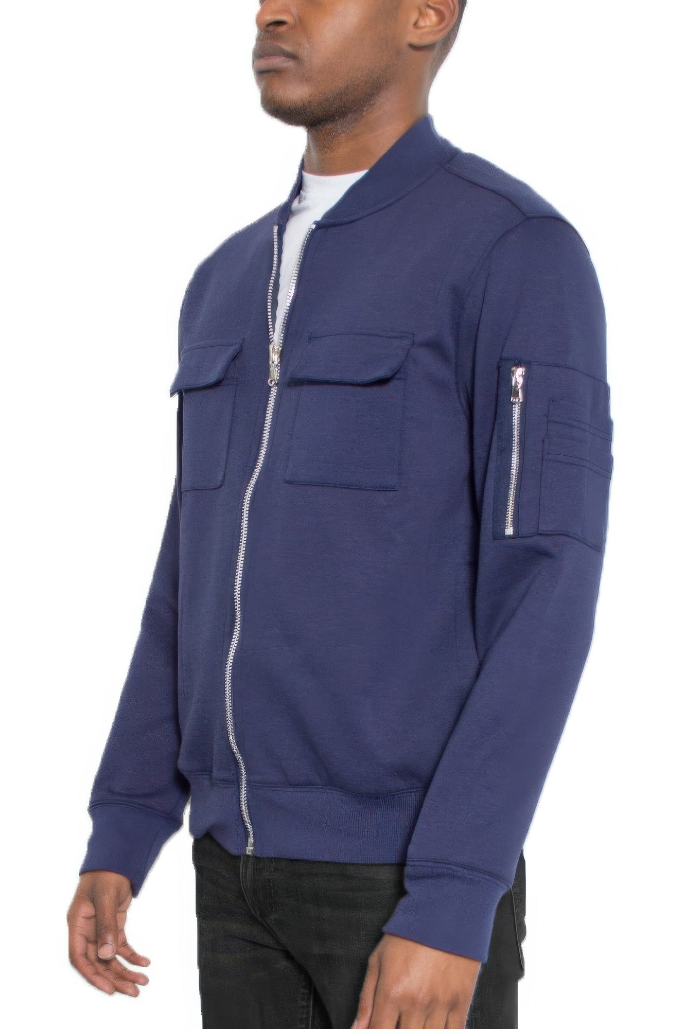 Zip-Up Jacket - Lightweight Cotton Men's Casual - Fashions Envy