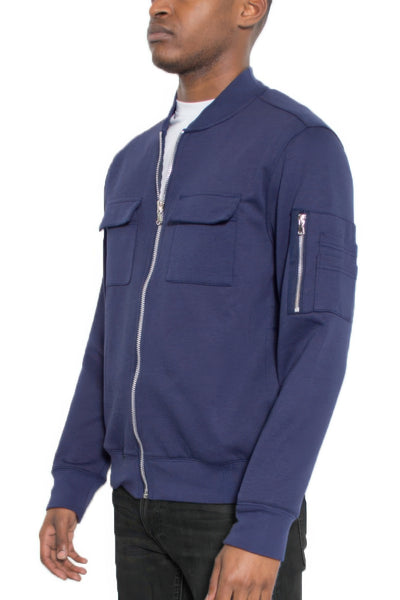 Zip-Up Jacket - Lightweight Cotton Men's Casual - Fashions Envy