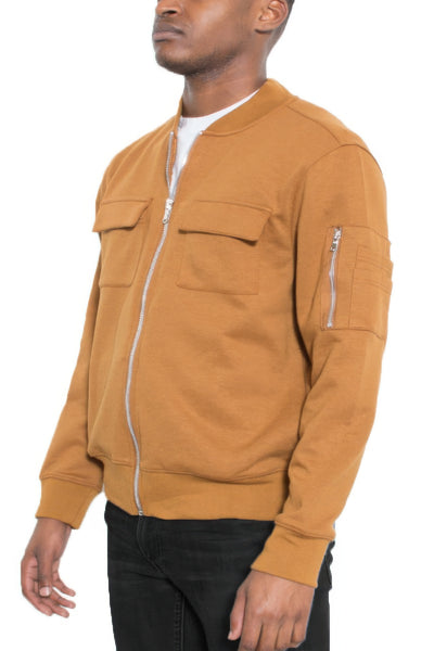 Zip-Up Jacket - Lightweight Cotton Men's Casual - Fashions Envy