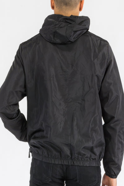 Waterproof Jacket - Lightweight Hooded Reflective Men's - Fashions Envy