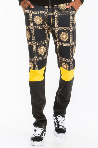 Men's Track Set - Printed Poly Span Hooded Jacket - Fashions Envy