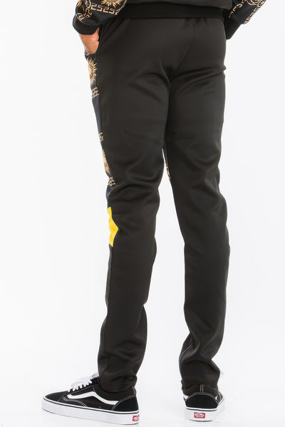 Men's Track Set - Printed Poly Span Hooded Jacket - Fashions Envy