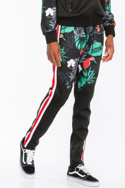 Comfortable Breathable Printed Polyester Tracksuit Set