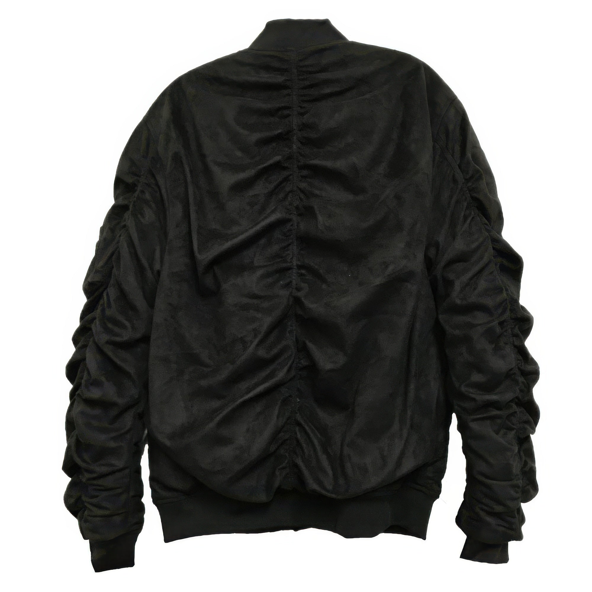 Bomber Jacket - Suede Velvet Scrunched Men's Luxe - Fashions Envy