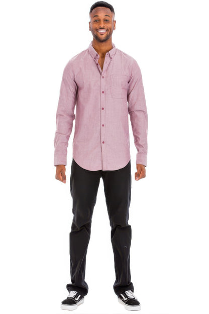 Men's Casual Relaxed Fit Long Sleeve Shirt