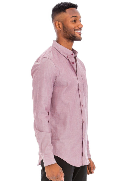 Men's Casual Relaxed Fit Long Sleeve Shirt