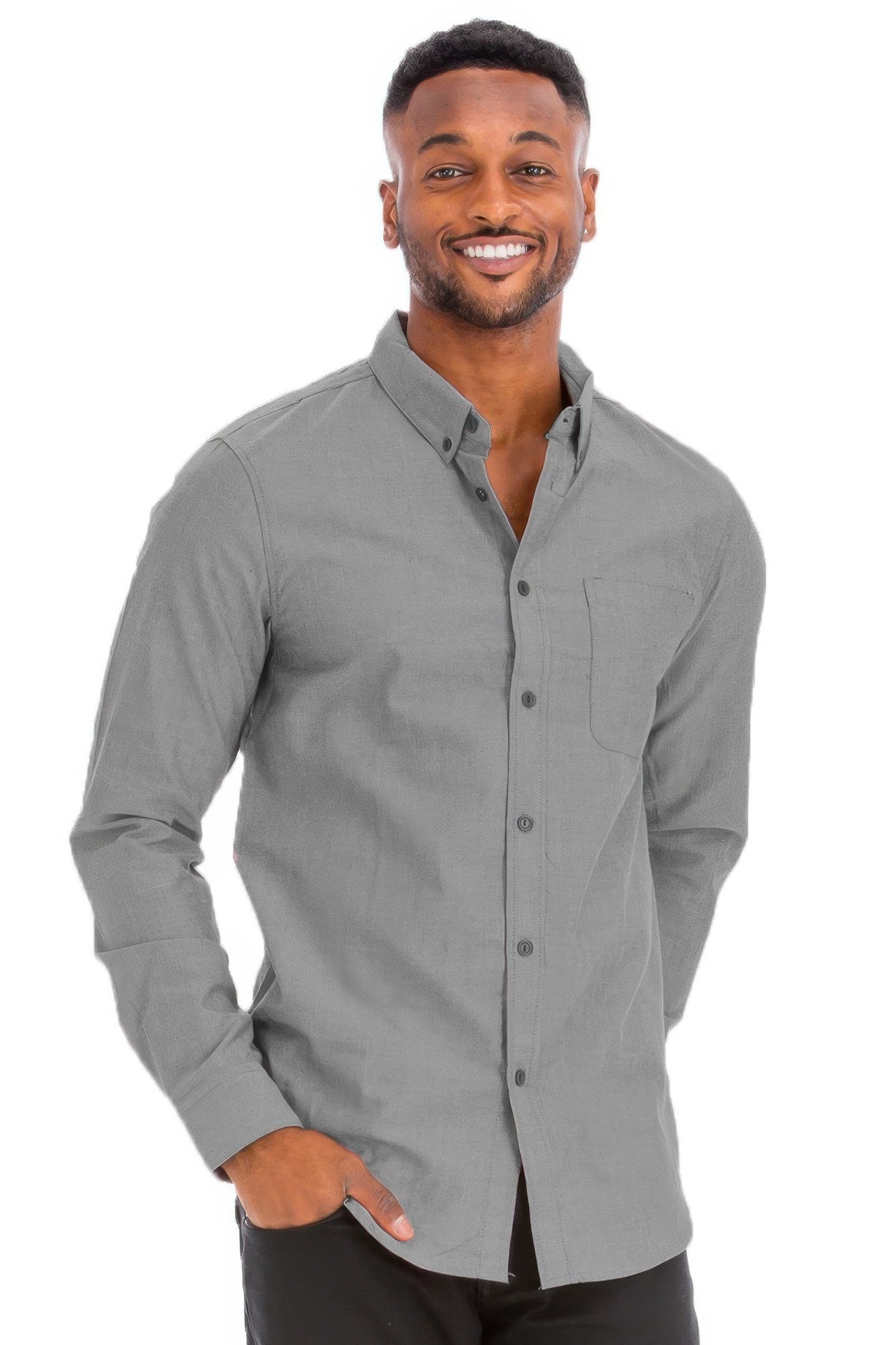 Men's Casual Relaxed Fit Long Sleeve Shirt