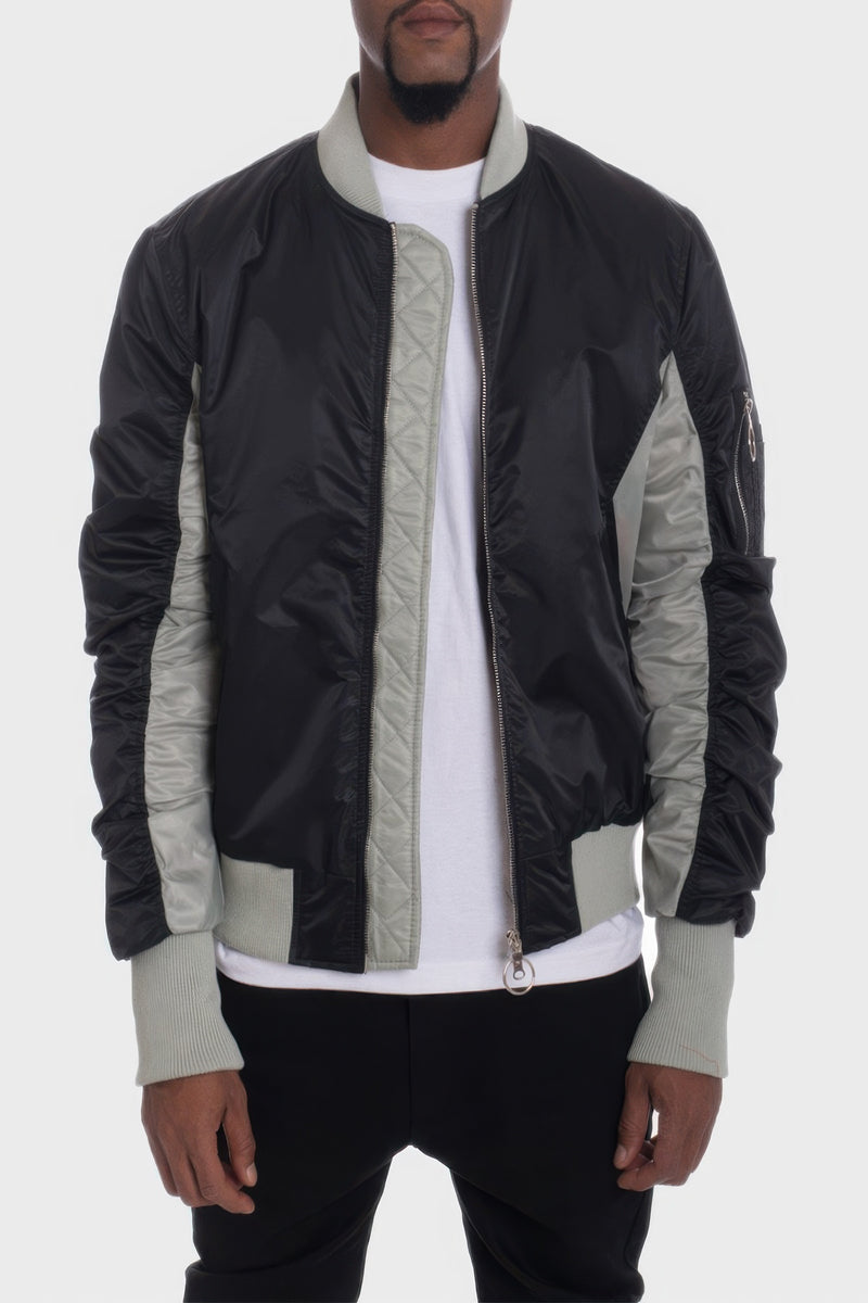 Bomber Jacket - Two Tone Color Block Men's Tactical - Fashions Envy