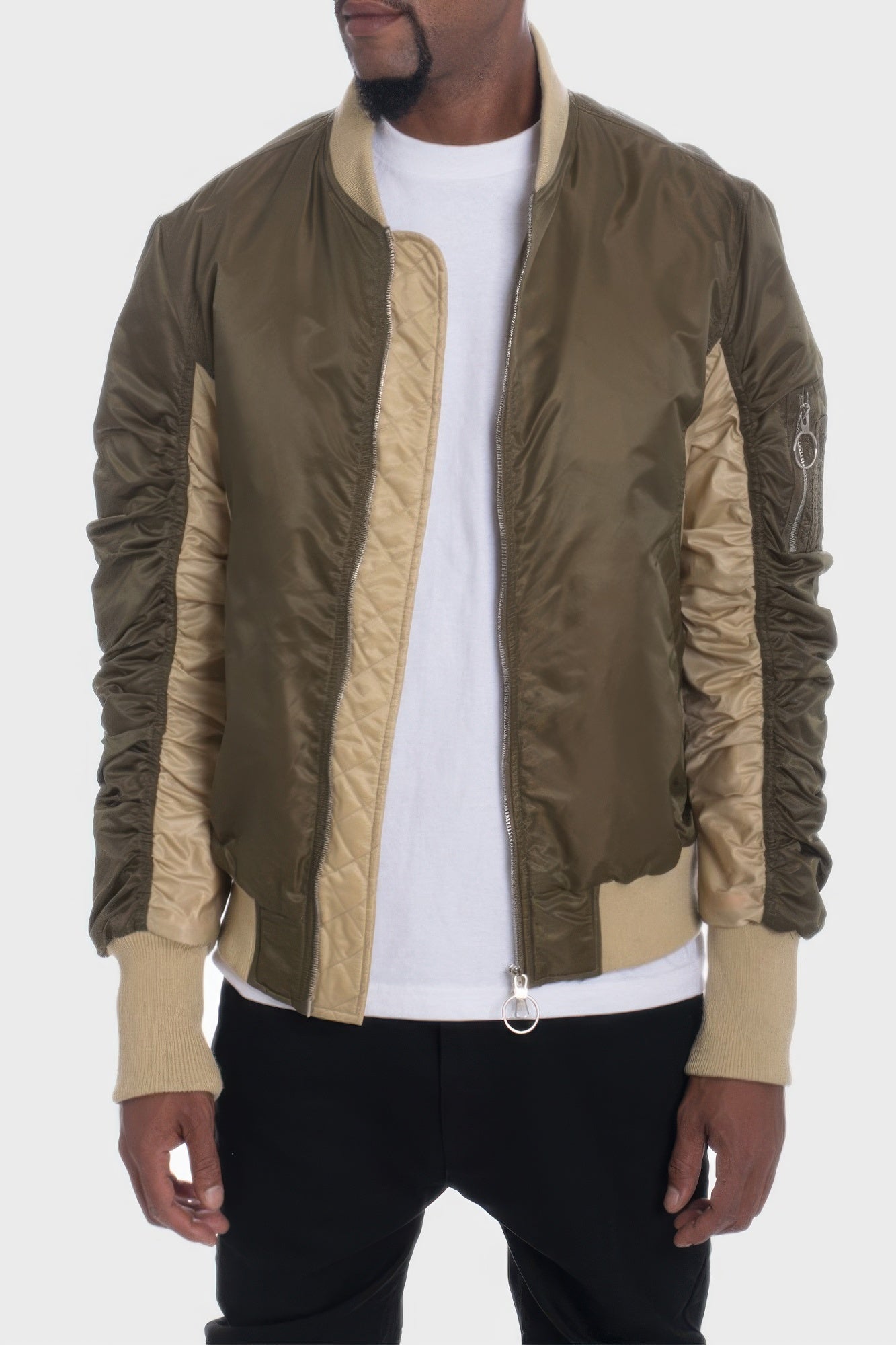 Bomber Jacket - Two Tone Color Block Men's Tactical - Fashions Envy