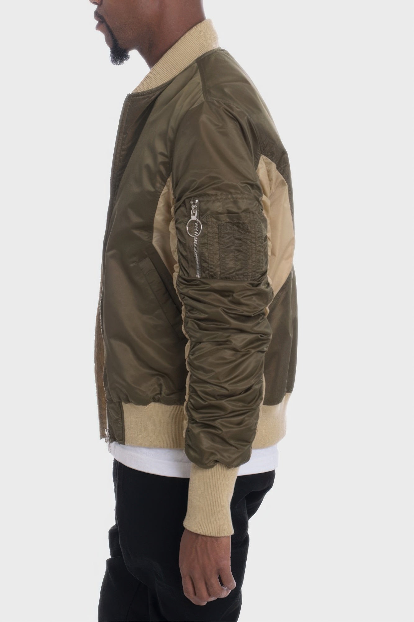 Bomber Jacket - Two Tone Color Block Men's Tactical - Fashions Envy