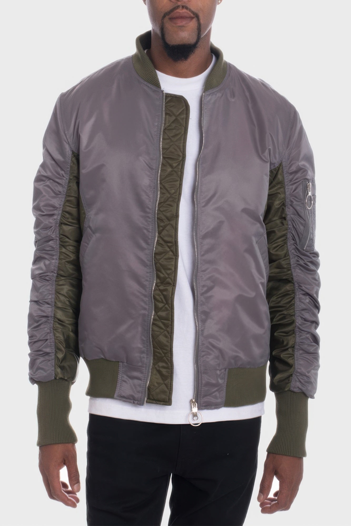 Bomber Jacket - Two Tone Color Block Men's Tactical - Fashions Envy