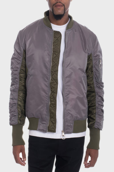 Bomber Jacket - Two Tone Color Block Men's Tactical - Fashions Envy