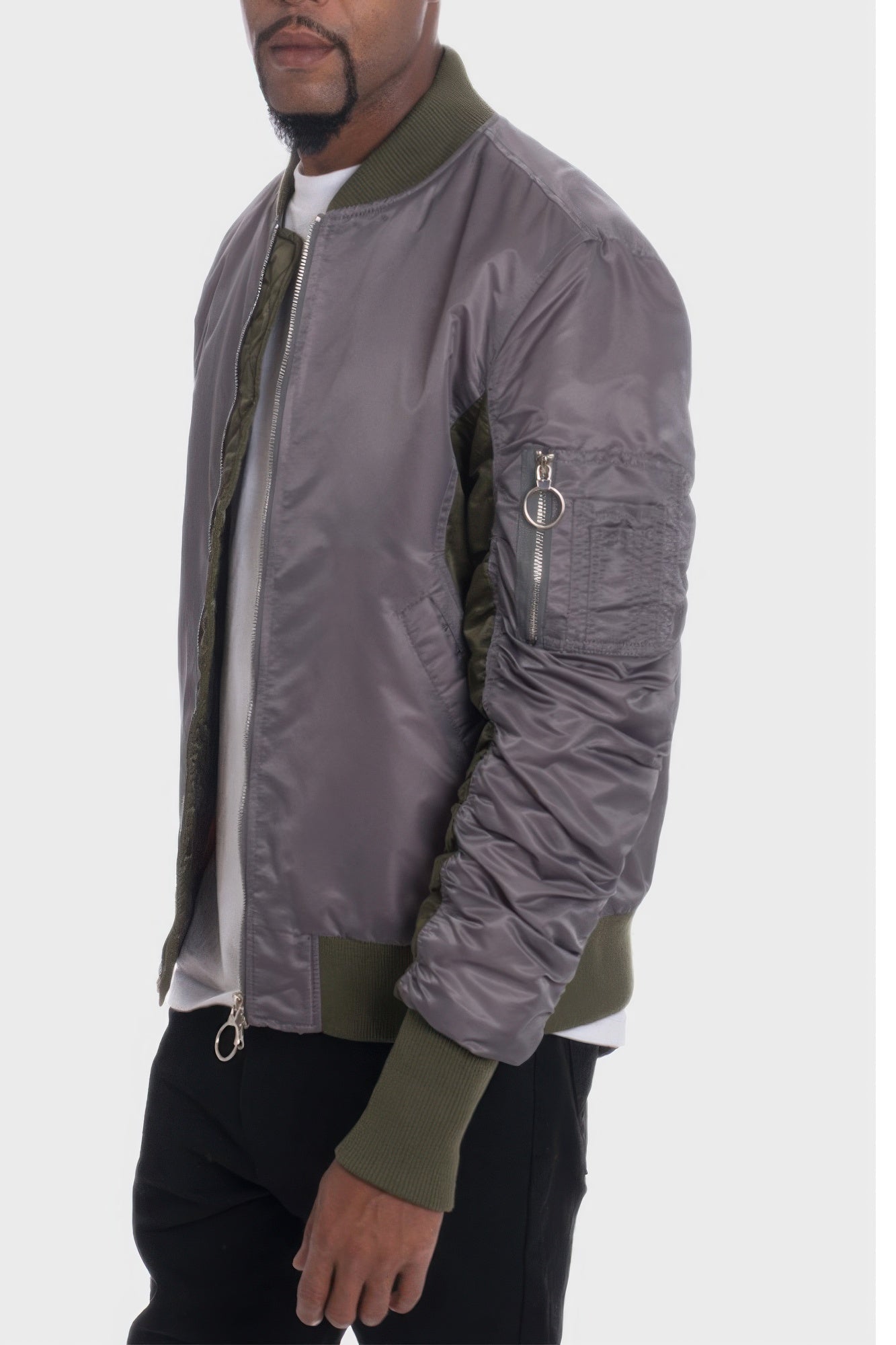 Bomber Jacket - Two Tone Color Block Men's Tactical - Fashions Envy