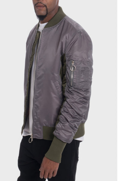 Bomber Jacket - Two Tone Color Block Men's Tactical - Fashions Envy
