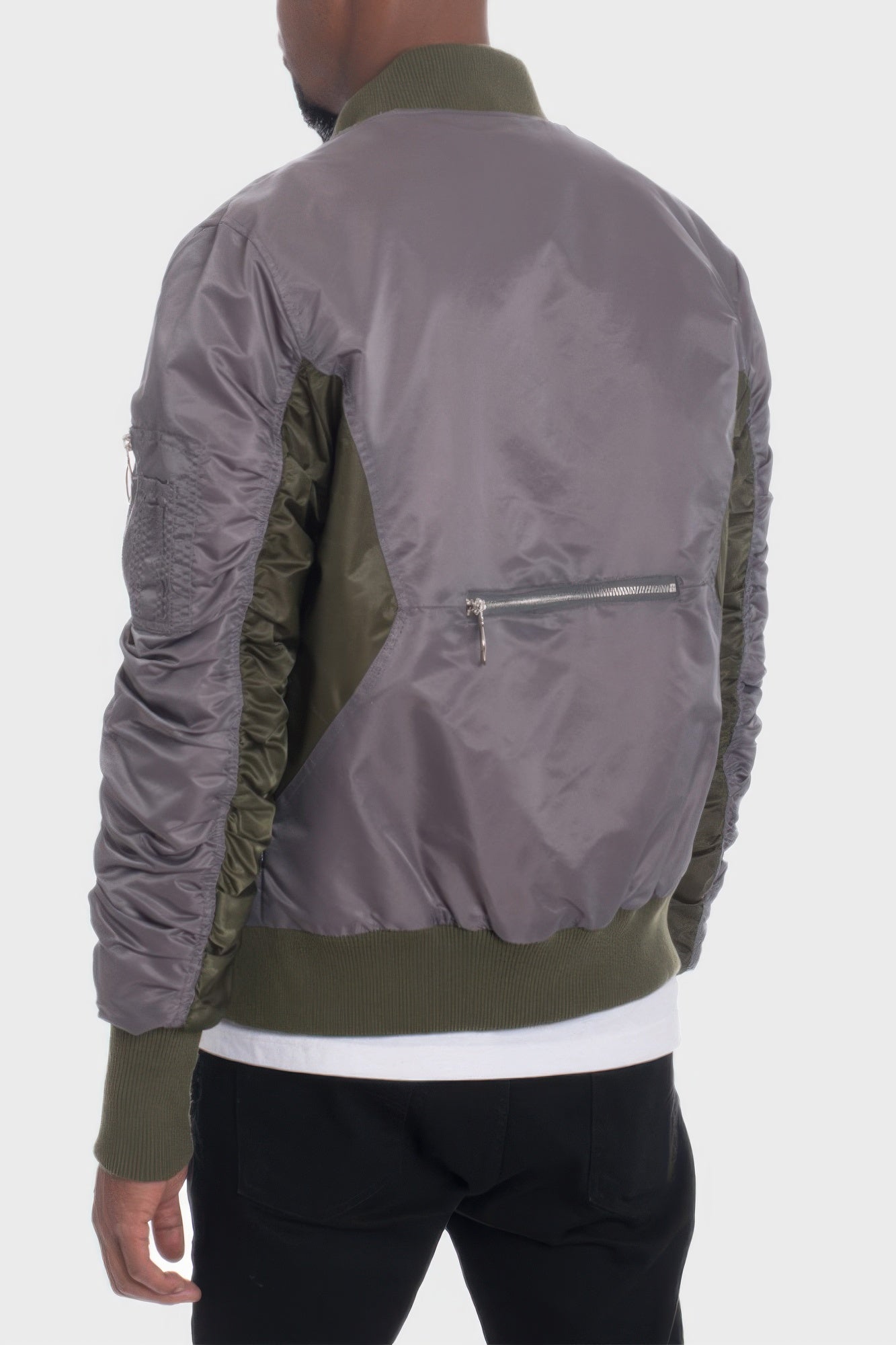 Bomber Jacket - Two Tone Color Block Men's Tactical - Fashions Envy