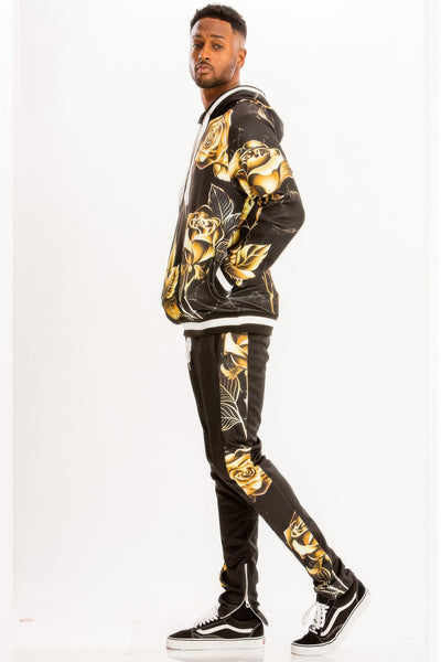 Men's Hoodie Sweatpants Set - Casual Print Design - Fashions Envy