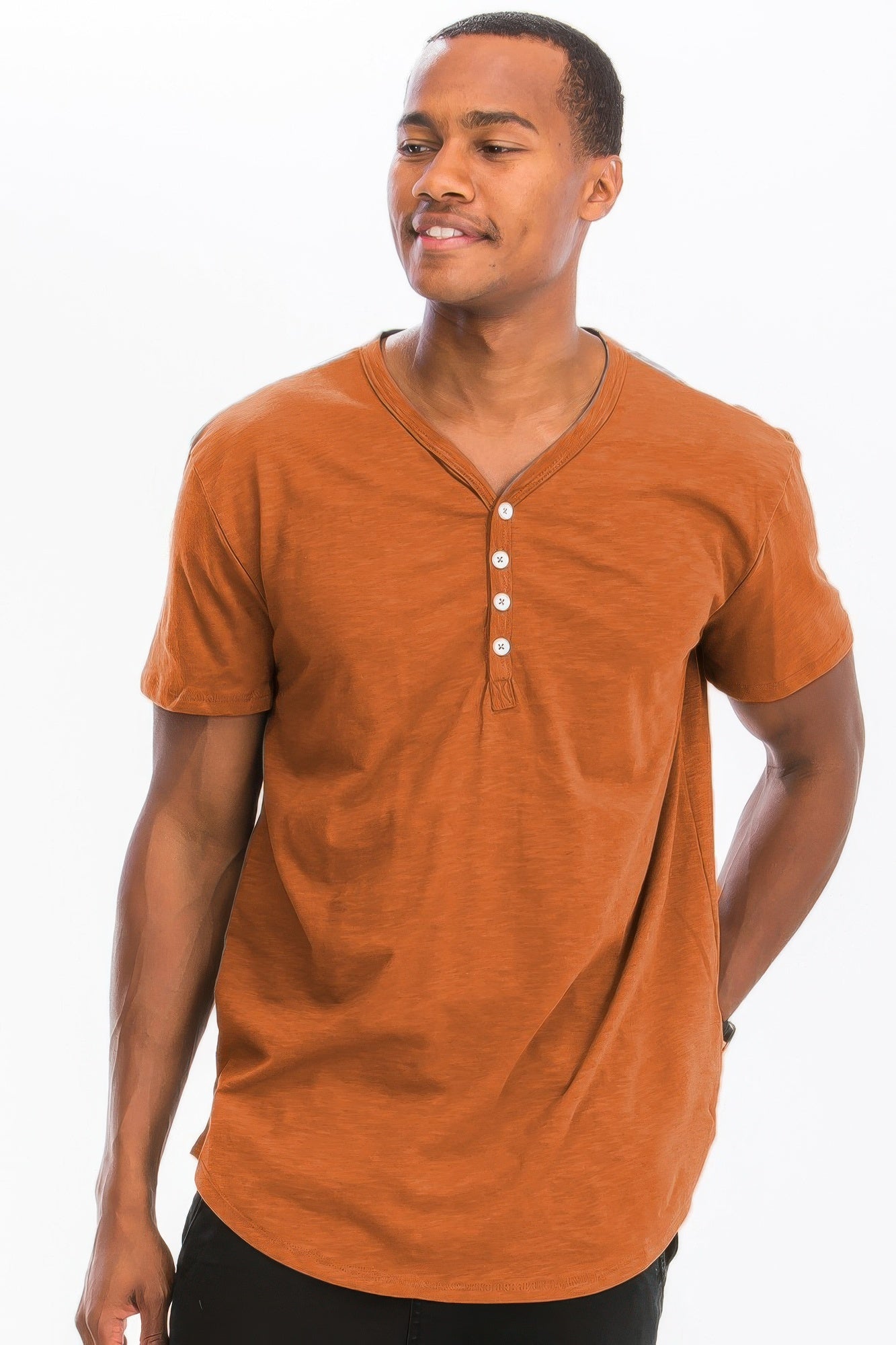 Short Sleeve 4-Button Henley Shirt