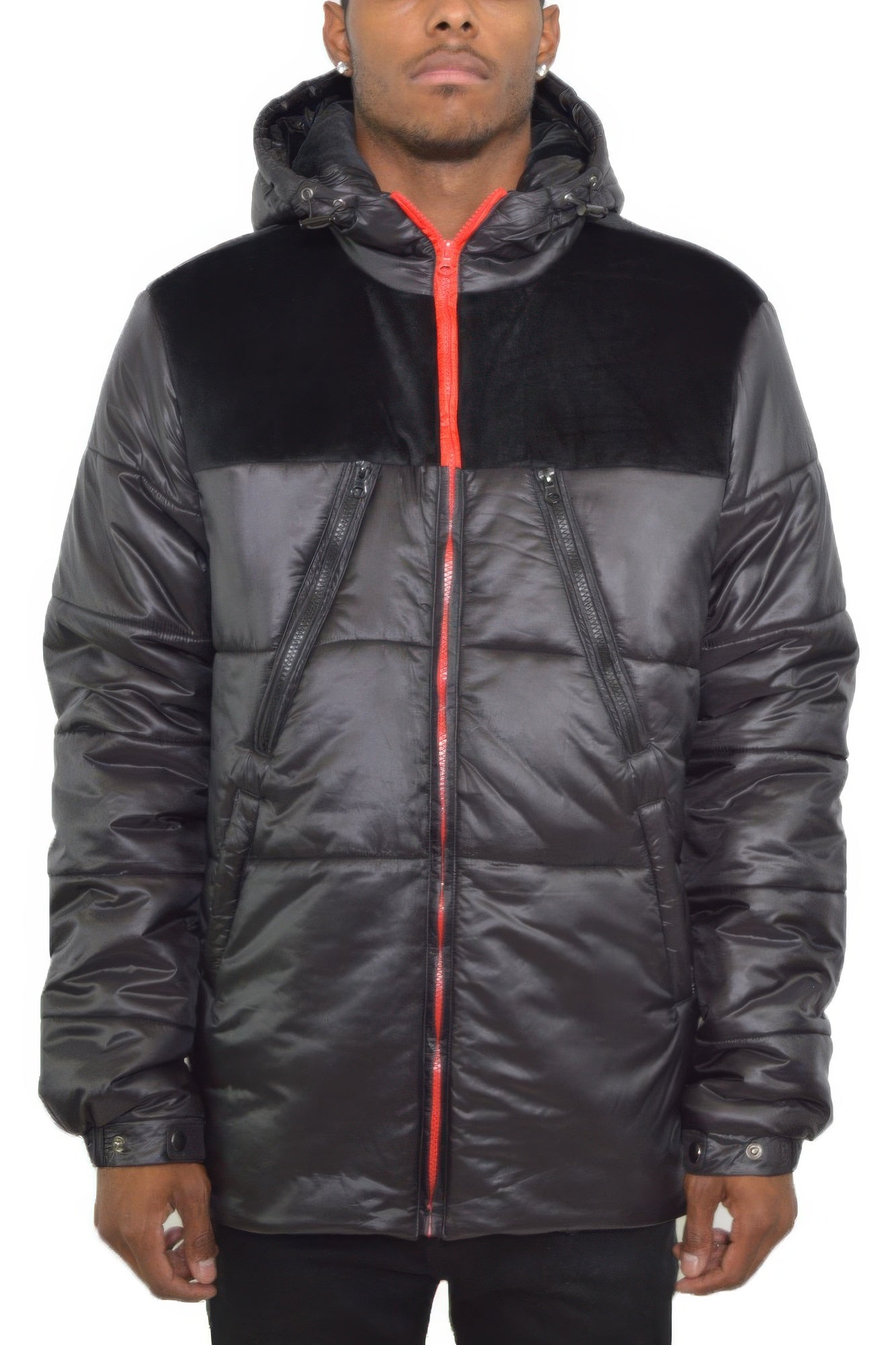 Puffer Jacket - Padded Baffle Quilted Men's Winter - Fashions Envy