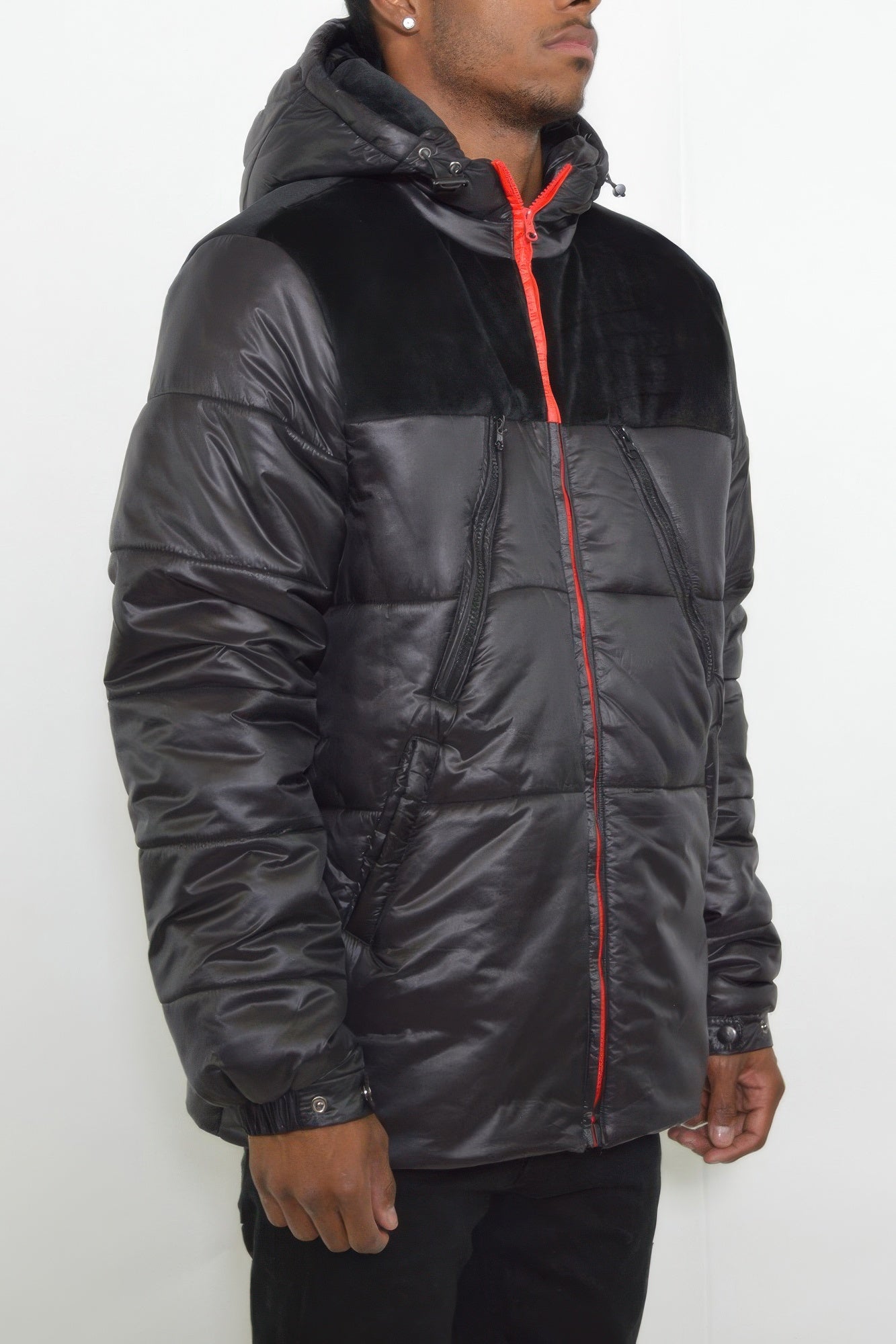 Puffer Jacket - Padded Baffle Quilted Men's Winter - Fashions Envy