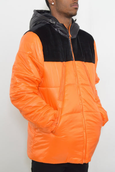Puffer Jacket - Padded Baffle Quilted Men's Winter - Fashions Envy