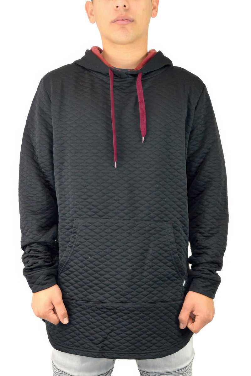 Pullover Hoodie - Quilted Drop Shoulder Men's Casual - Fashions Envy