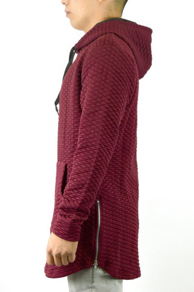 Pullover Hoodie - Quilted Drop Shoulder Men's Casual - Fashions Envy