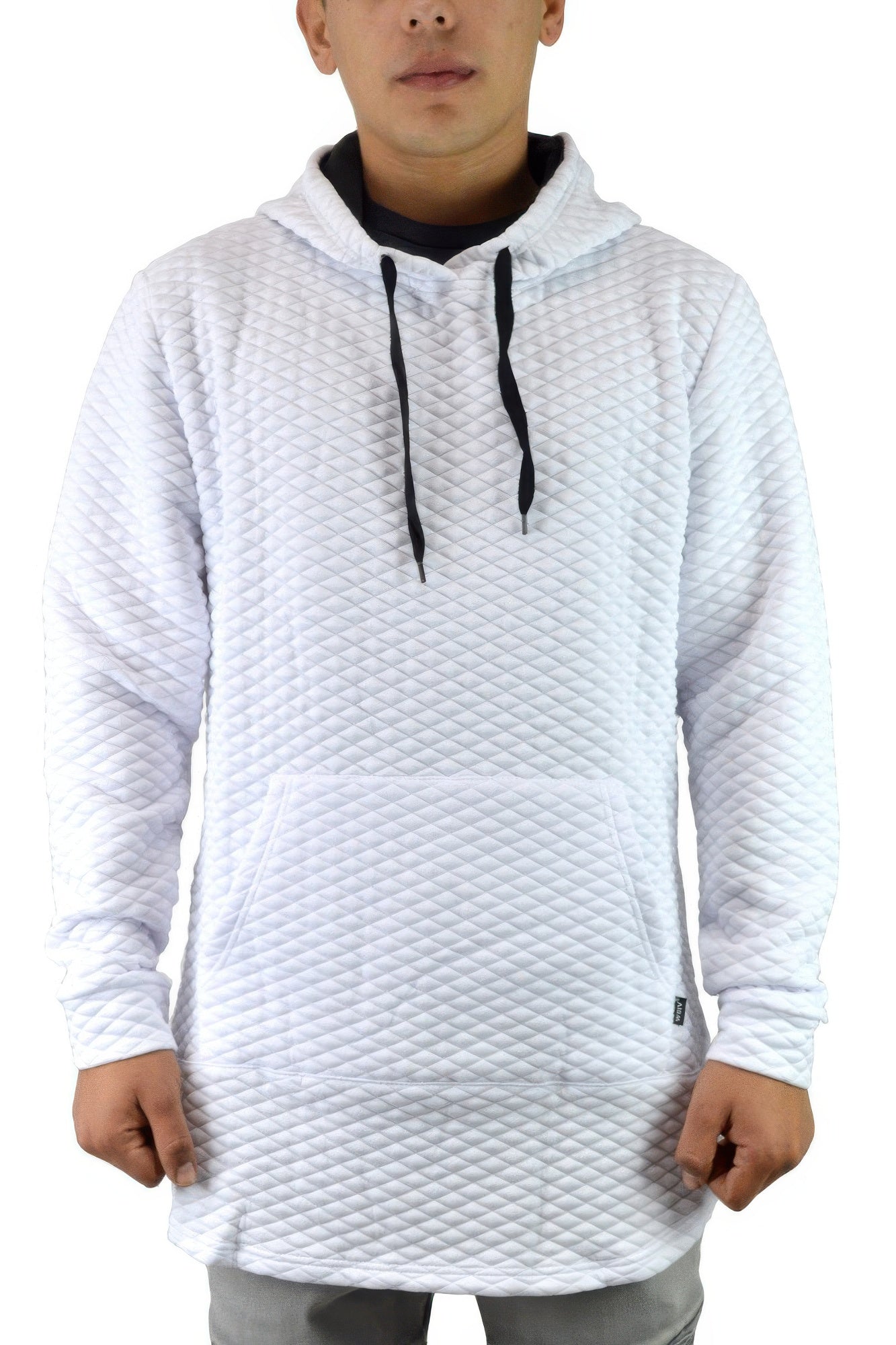 Pullover Hoodie - Quilted Drop Shoulder Men's Casual - Fashions Envy